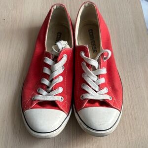 Converse Red Canvas Sneakers